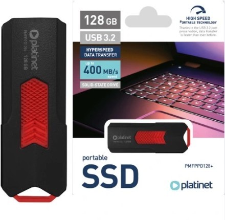 SSD USB atmiņas zibatmiņa Platinet 128GB (USB 3.2; 400MB/s)