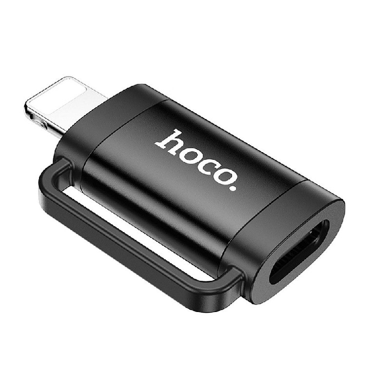Adapteris Hoco (UA31B) from Lightning to USB-C (OTG) melns