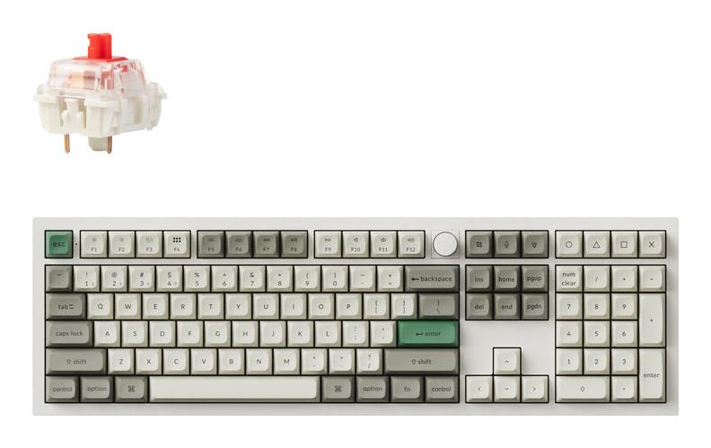Bezvadu tastatūra KEYCHRON Q6 Max RGB Shell White Q6M-P1