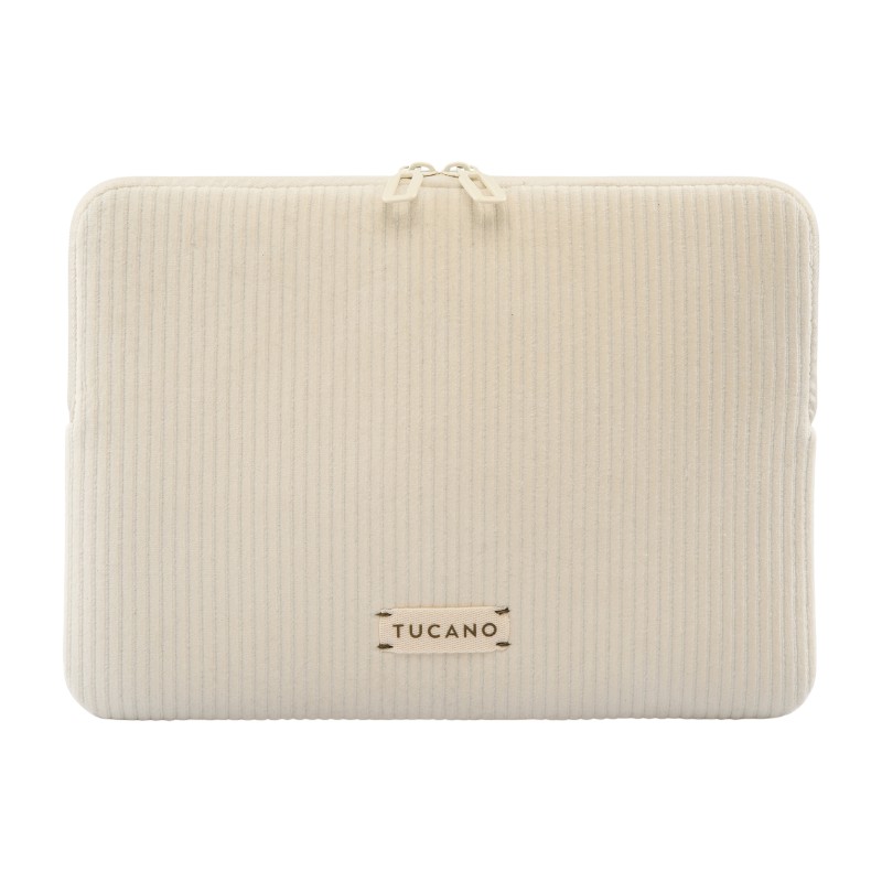 TUCANO Velluto 2 - Cover MacBook Air 13" (M4/M3/M2/M1/2025-2018) / Pro 13" / Laptop 12" (cream)