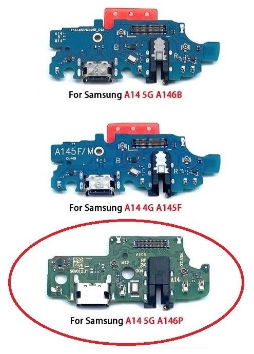Flex Samsung A146P A14 5G 2023 priekš plugin, microphone, headphone connector original (used Grade A)