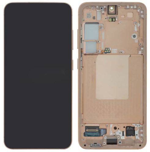 LCD screen Samsung S921 S24 ar touch screen un frame Amber Dzeltens original (used Grade A)