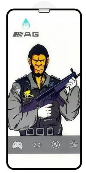 Screen protection glass "ESD Anti-Fingerprint Frosted" Apple iPhone 16 Pro Max melns bulk