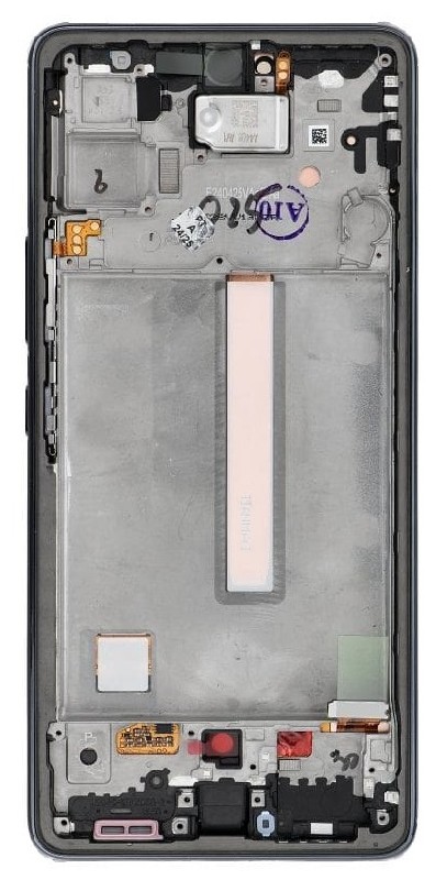 LCD screen Samsung A536 A53 5G 2022 ar touch screen un frame Awesome Melns original (service pack)