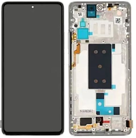 LCD screen Xiaomi 11T 5G ar touch screen ar frame Moonlight Balts/Sudrabs original (service pack)