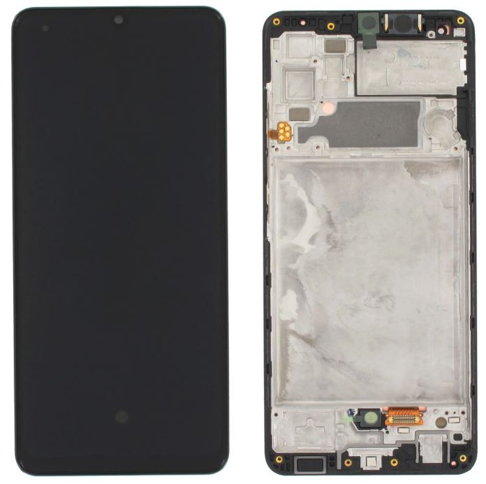 LCD screen Samsung A325 A32 4G 2021 ar touch screen ar frame Melns original (service pack)