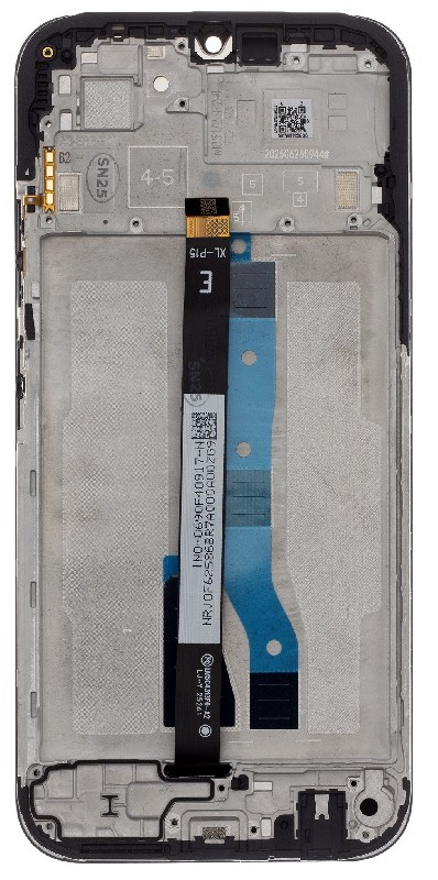 LCD screen Xiaomi Redmi 15C 5G ar touch screen un frame Melns original (service pack)