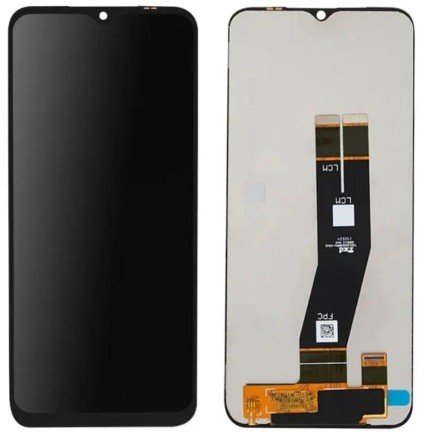 LCD screen Samsung A145 A14 4G 2023 ar touch screen (Melns flex) Melns original