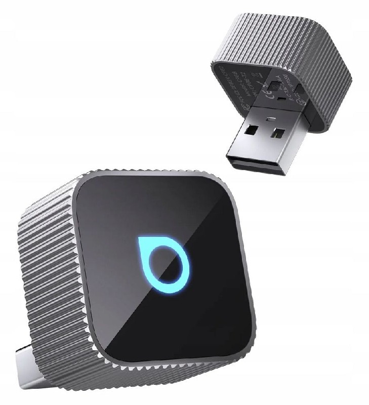 Audio adapteris Car OTTOCAST Mini Cube T2 (CarPlay Android auto) sudrabs