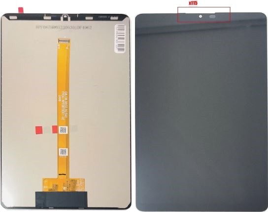 LCD screen Samsung X115 TAB A9 LTE 8.7 2023 (saderīgs ar X110 A9 WiFi) ar touch screen Melns (Refurbished) ORG