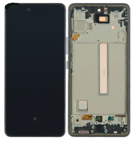 LCD screen Samsung A536 A53 5G 2022 ar touch screen un frame Awesome Melns original (used Grade A)