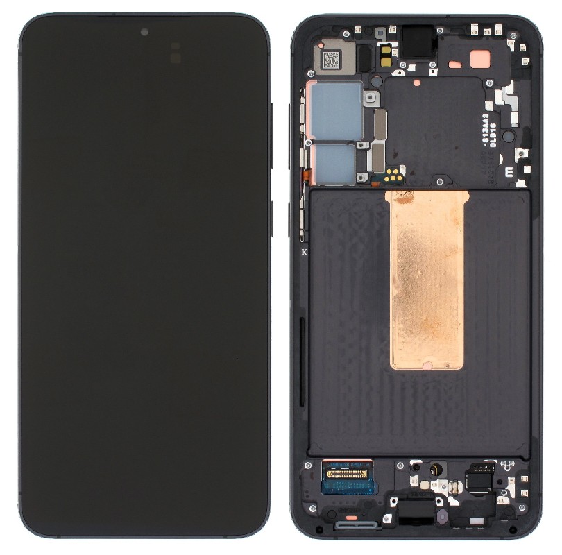 LCD screen Samsung S916 S23+ 5G ar touch screen un frame Phantom Melns original (used Grade A)