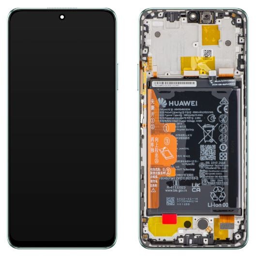 LCD screen Huawei Nova Y90 with touch screen with frame and battery zaļš original (service pack)