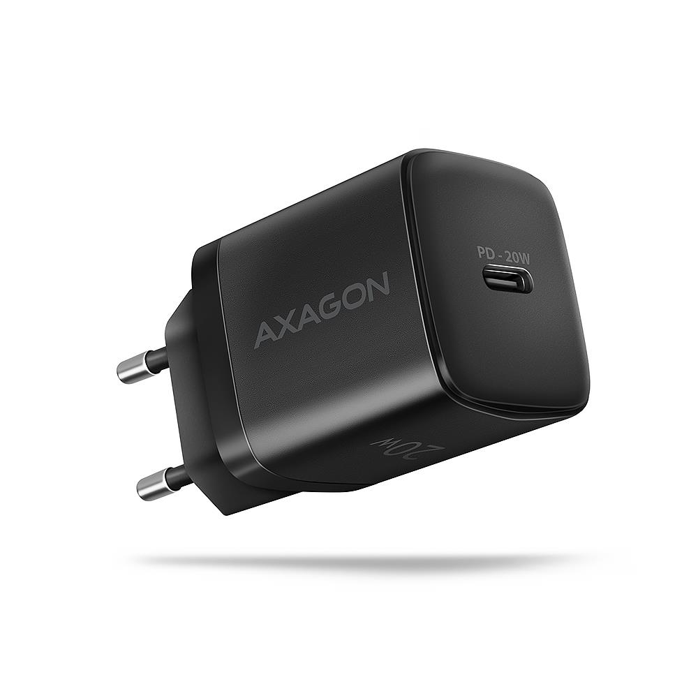 Axagon sienas USB-C lādētājs 20W 1 ports melns ACU-PD20
