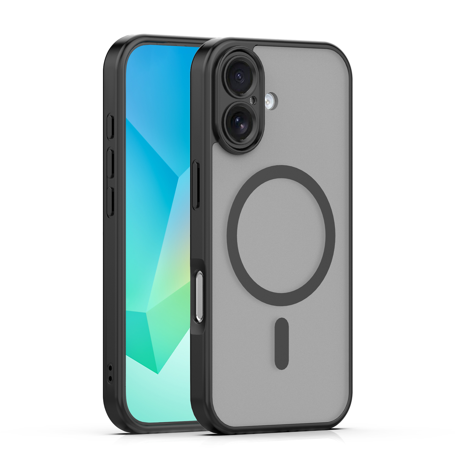 Mag Matt maciņš iPhone 16 6,1" melns