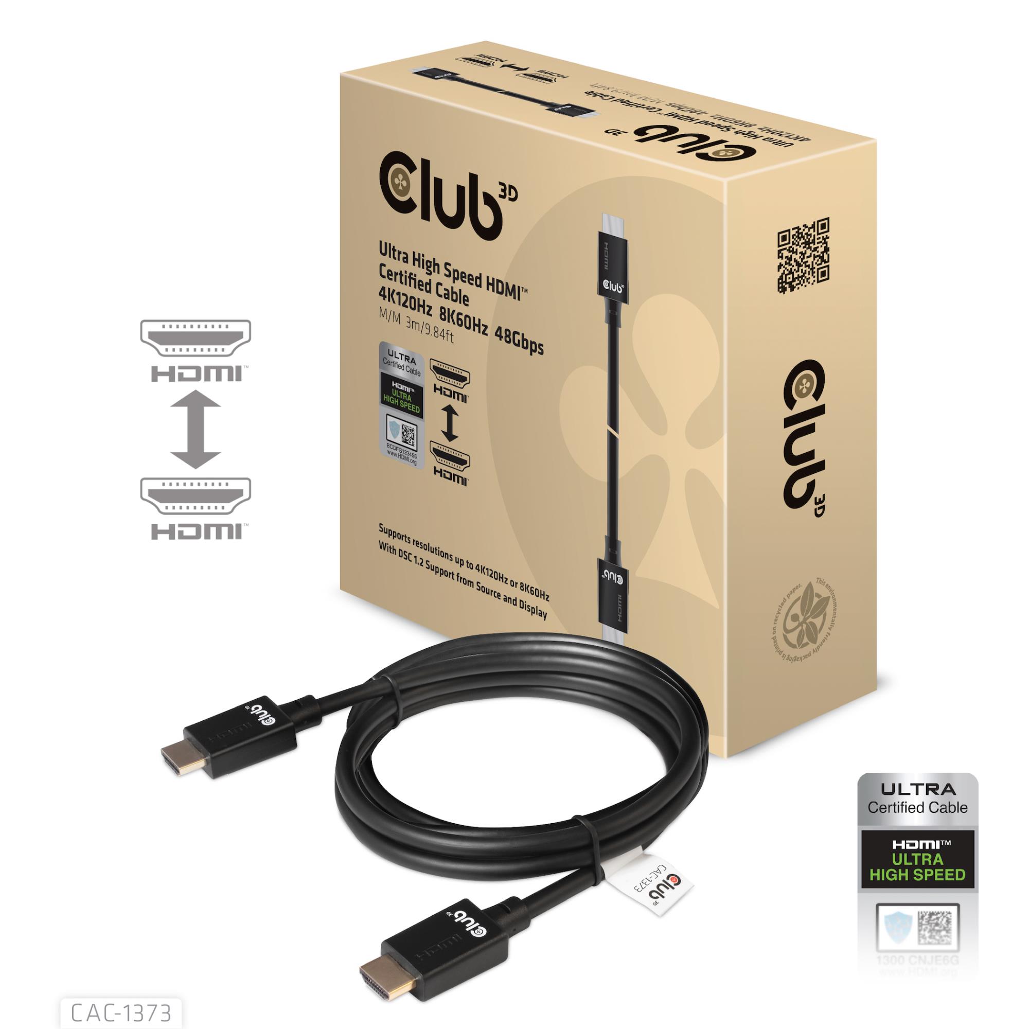HDMI kabelis 3m CAC-1373 Club3D