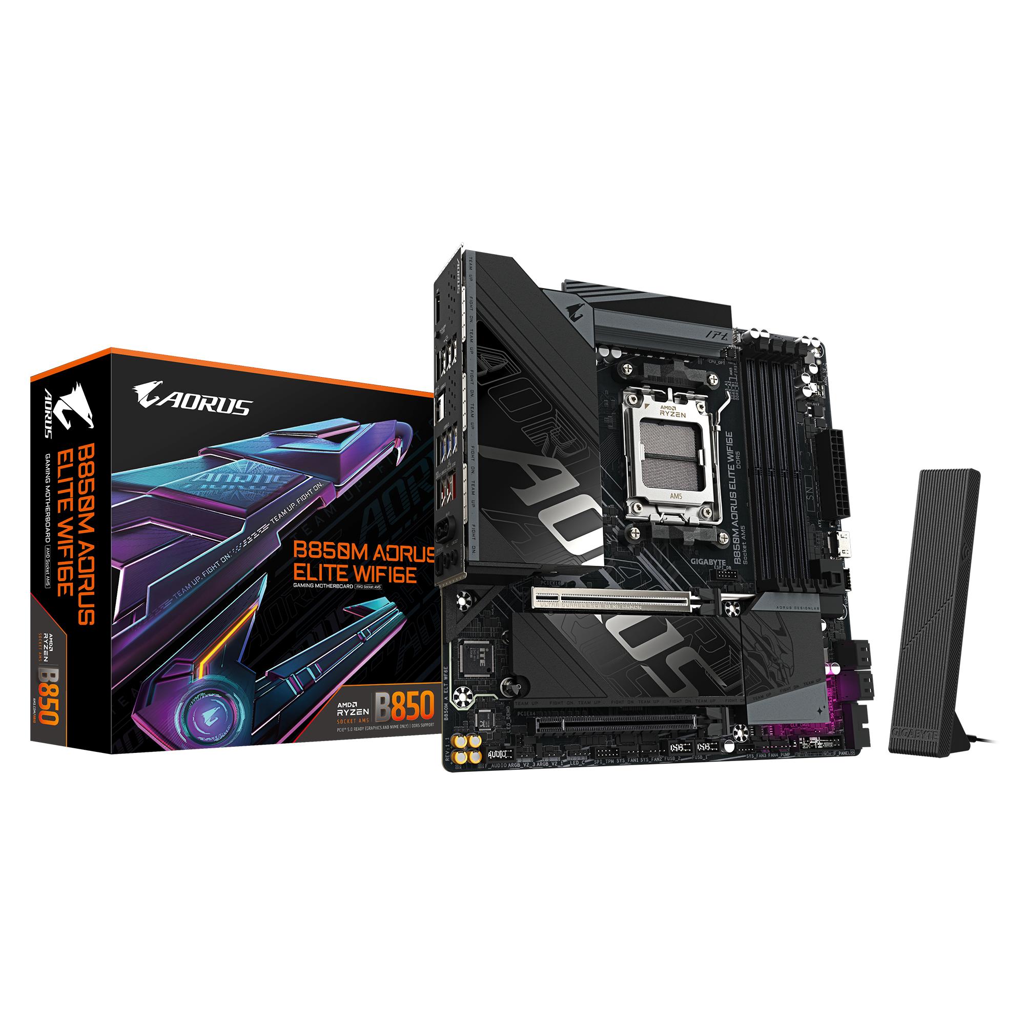 Mātesplate GIGABYTE B850M AORUS ELITE WiFi6E AMD B850 Socket AM5 Micro-ATX DDR5