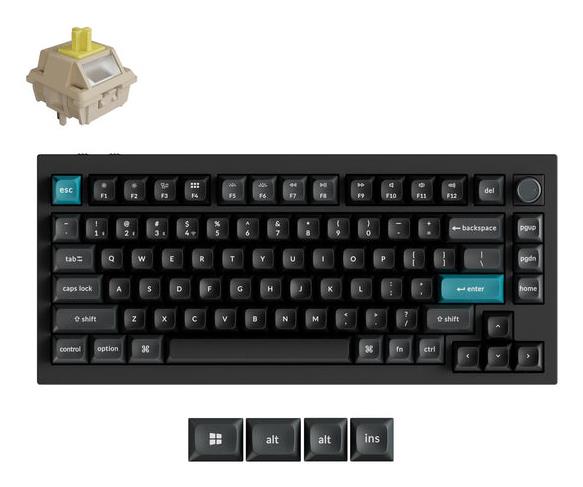 Bezvadu tastatūra KEYCHRON Q1 Ultra Black Q1U-M4