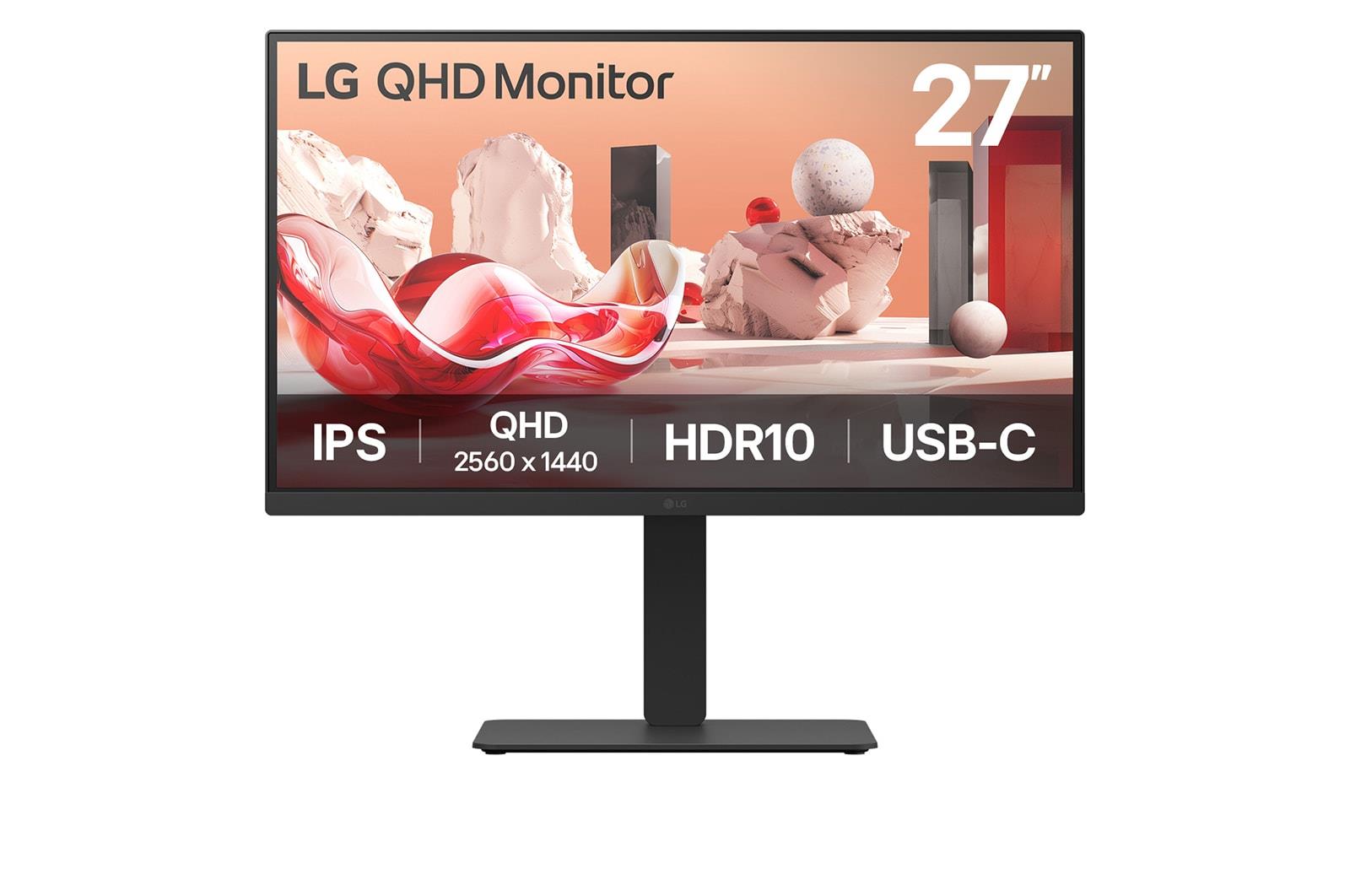 Monitors LG 27BA75QB-B 27" IPS 2560x1440 100Hz Melns