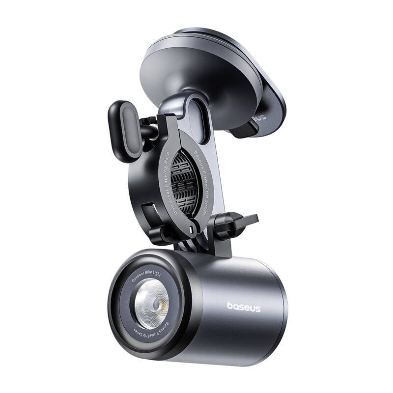 Baseus PrimeTrip 2-in-1 velosipēda stiprinājums, tālruņa turētājs + lukturītis (melns)