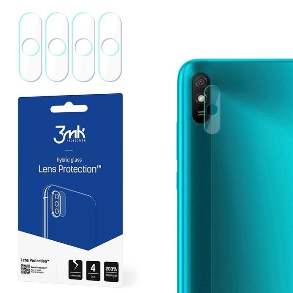 Hibrīda stikls 3MK Hibrīda stikls kameras XIAOMI REDMI 9A priekš kamerai 4 gab.