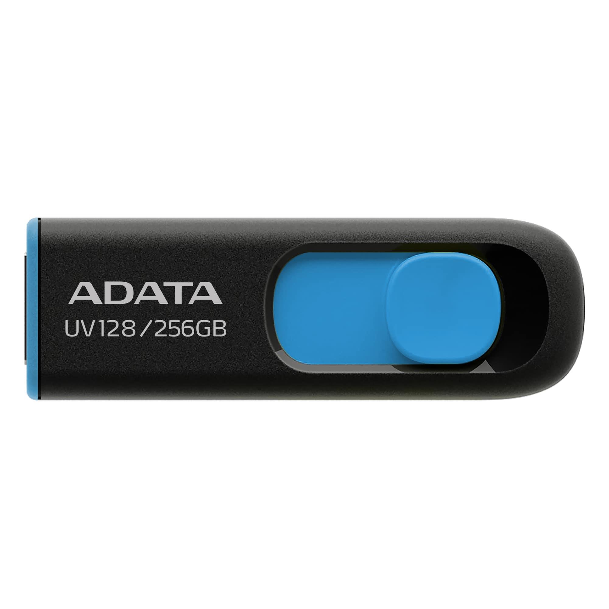 Adata UV128 USB3 256GB zibatmiņa, melna/zila