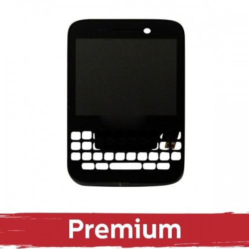 LCD Displejs Saderīgs ar Blackberry Q5 Melns ar Frame OEM