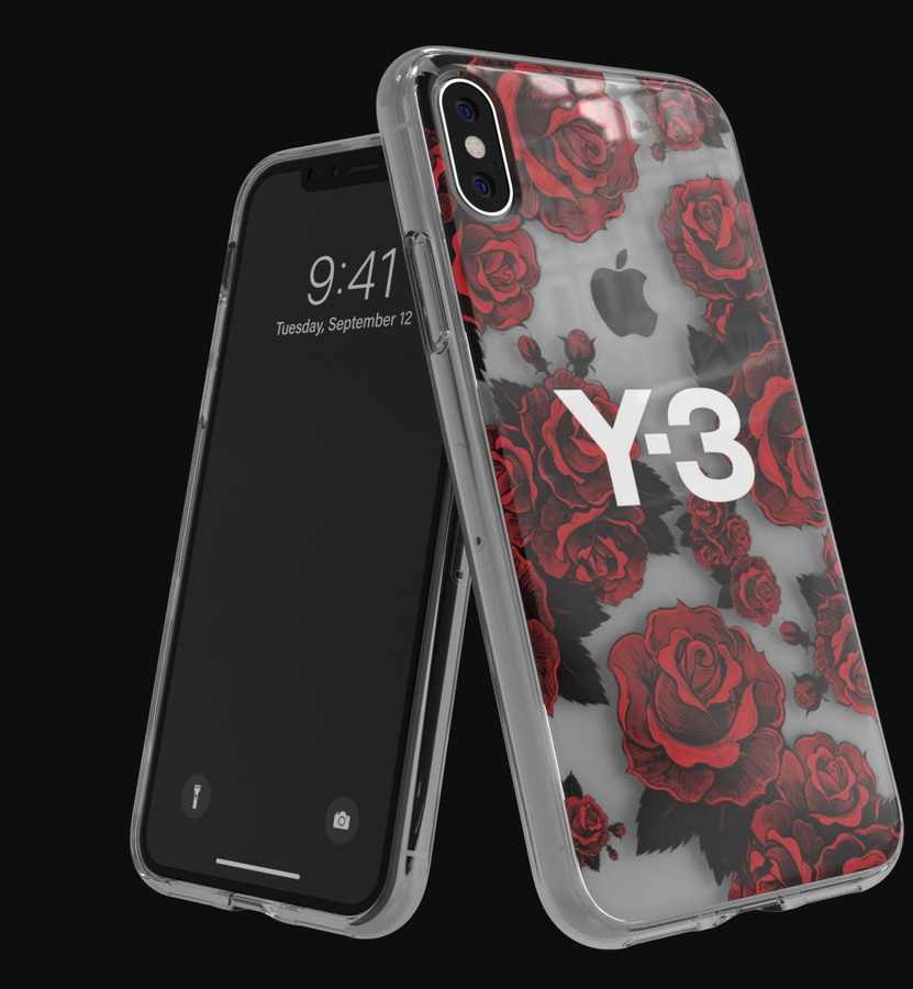 Maciņš ADIDAS Y-3 FLOWER GRAPHIC IPHONE X / XS caurspīdīgs
