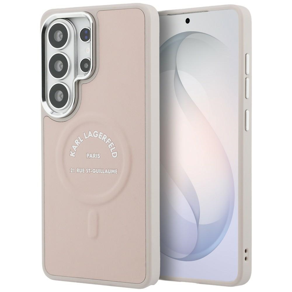 Karl Lagerfeld maciņš Embossed Ring RSG Logo MagSafe Samsung Galaxy S26 Ultra rozā