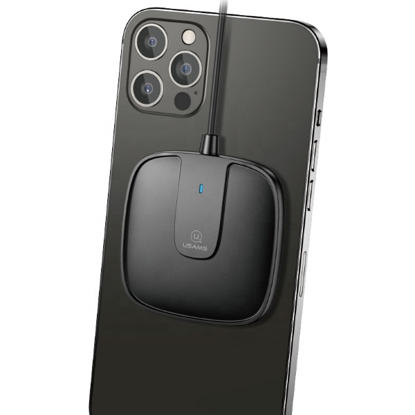 USAMS Bezvadu lādētājs MAGNETIC 15W IPHONE 12 melns