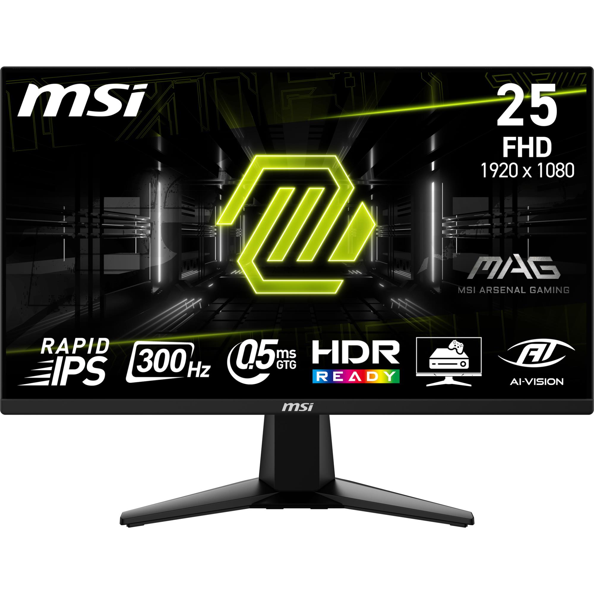 Monitors MSI 24.5" 1920x1080 Full HD LCD plakans