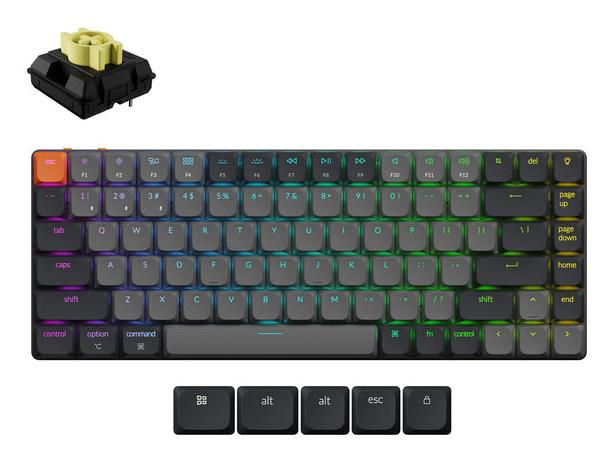 Bezvadu tastatūra KEYCHRON K3 RGB melns K3X-B4