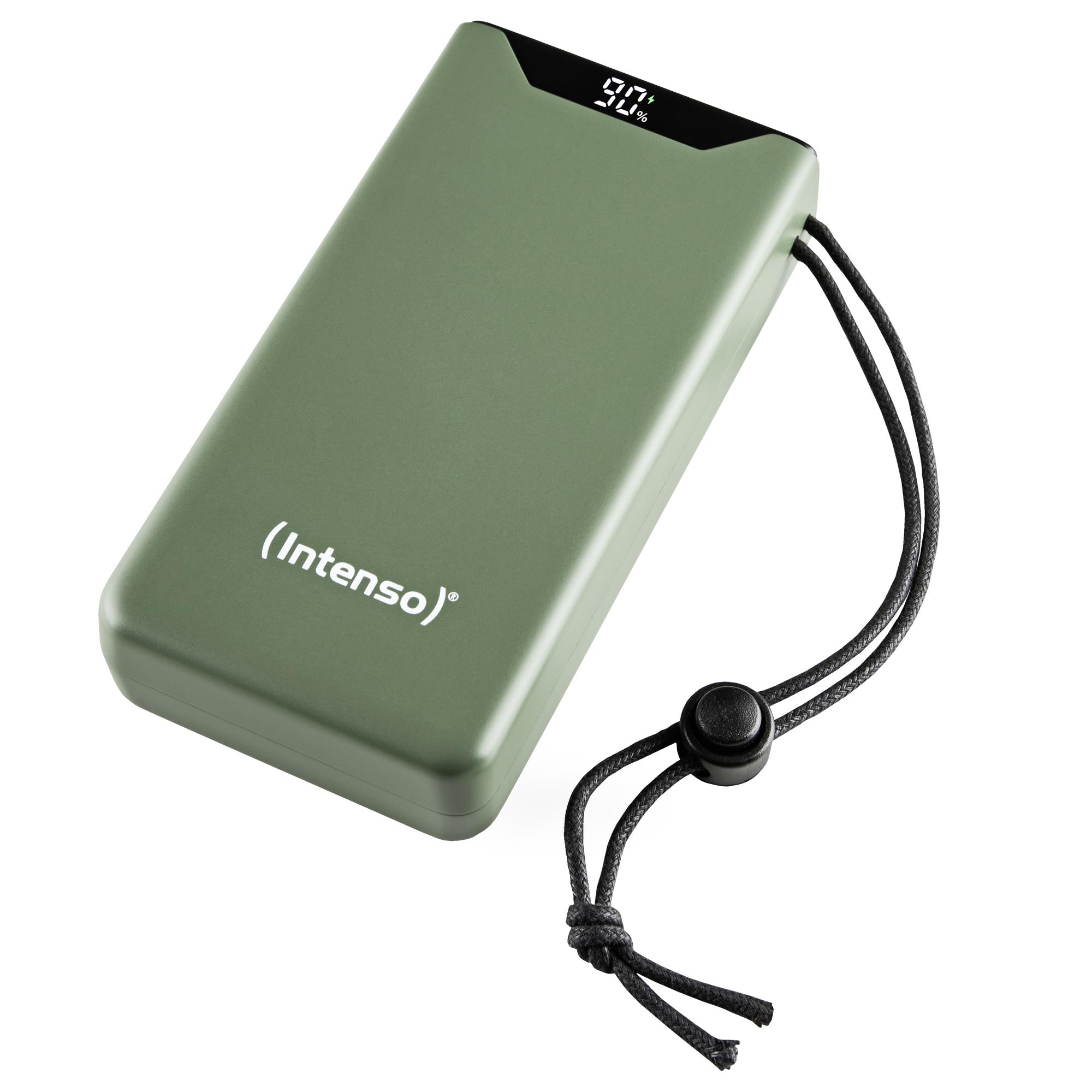 Intenso F20000 portatīvais lādētājs 20000mAh, QC3.0, zaļš