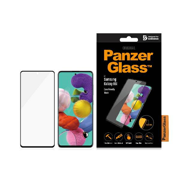 PANZERGLASS PRO rūdīts stikls E2E REGULAR SAMSUNG A51 maciņš FRIENDLY melns