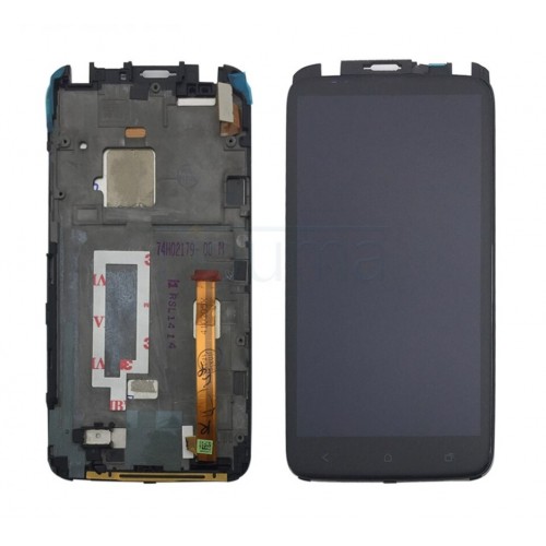 LCD Displejs Saderīgs ar HTC One X ar frame Melns HQ