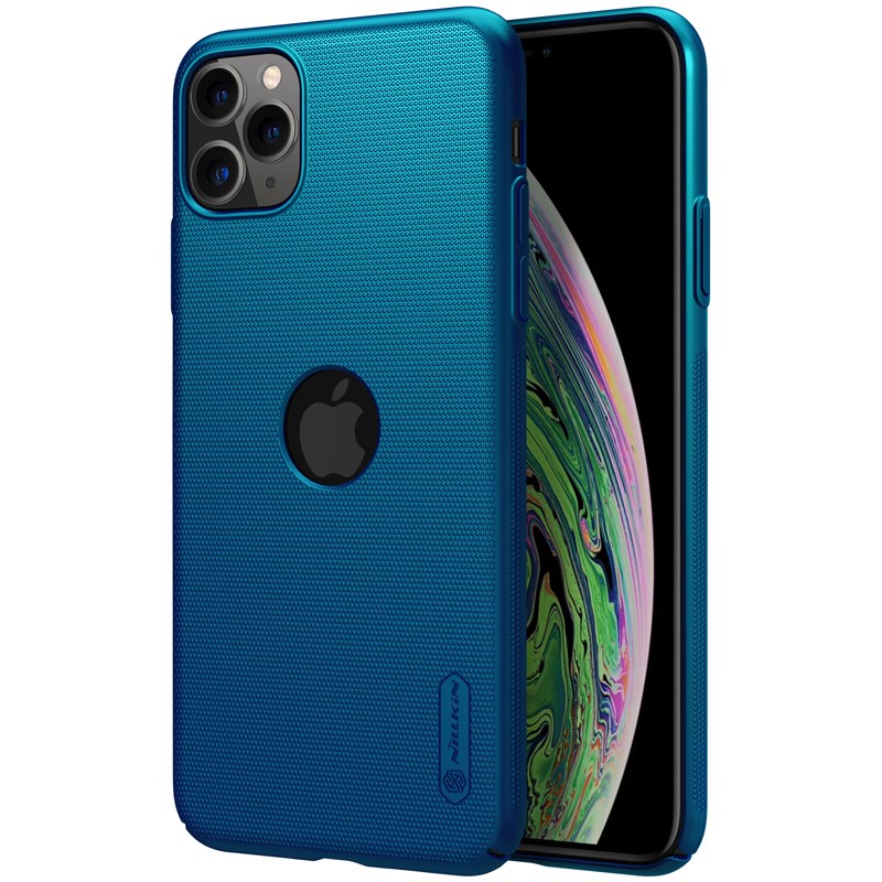 Nillkin Super Frosted Shield - maciņš Apple iPhone 11 Pro Max z wycięciem na logo (Peacock zils)
