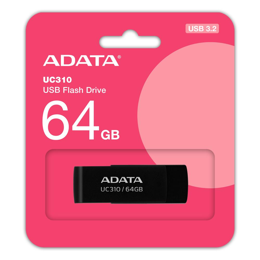 USB zibatmiņa USB3.2 64GB melna Adata UC310