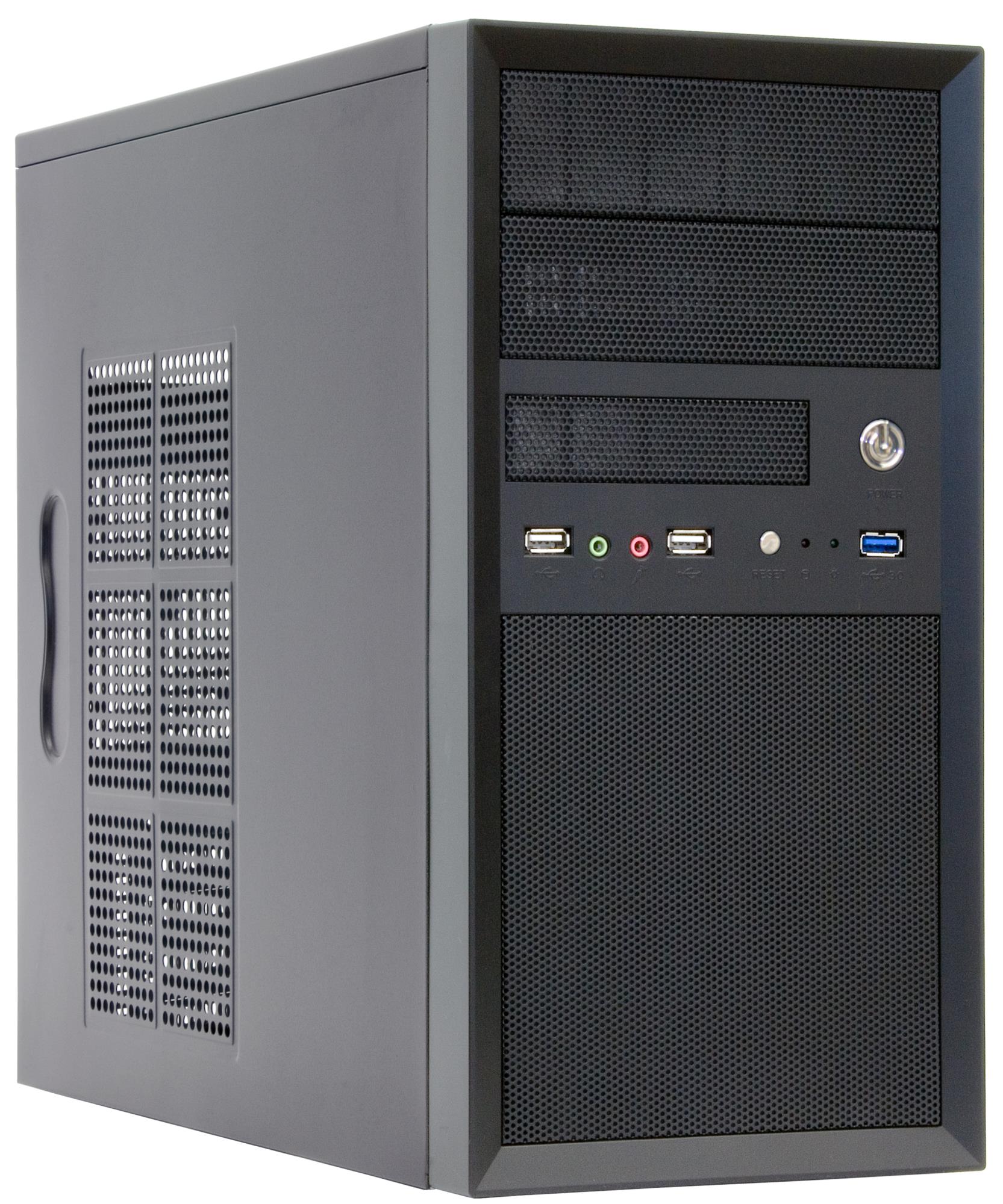Chieftec CT-01B-OP datora korpuss, MiniTower, MicroATX, melns