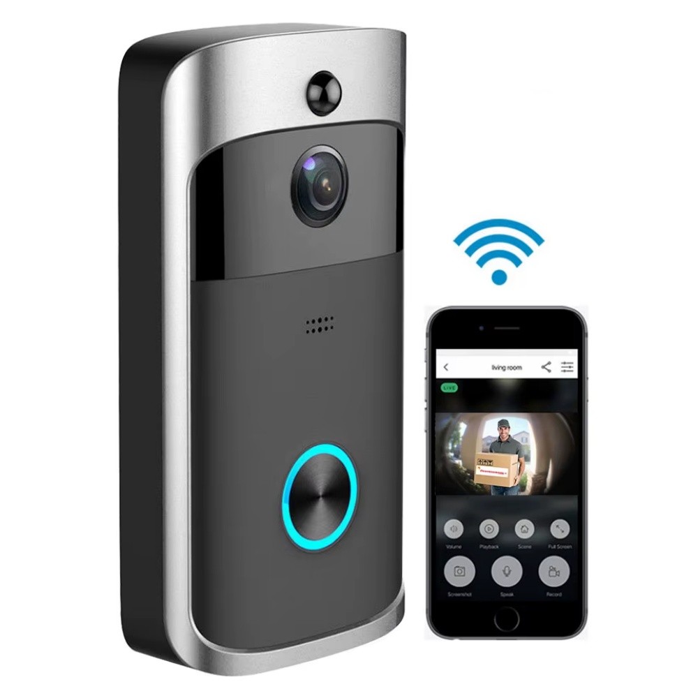 Wireless smart doorbell with camera and motion sensor Reach DB-1 melns