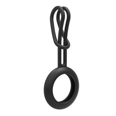 SILICONE ELASTIC maciņš KEY RING PENDANT APPLE AIRTAG LOCATOR melns