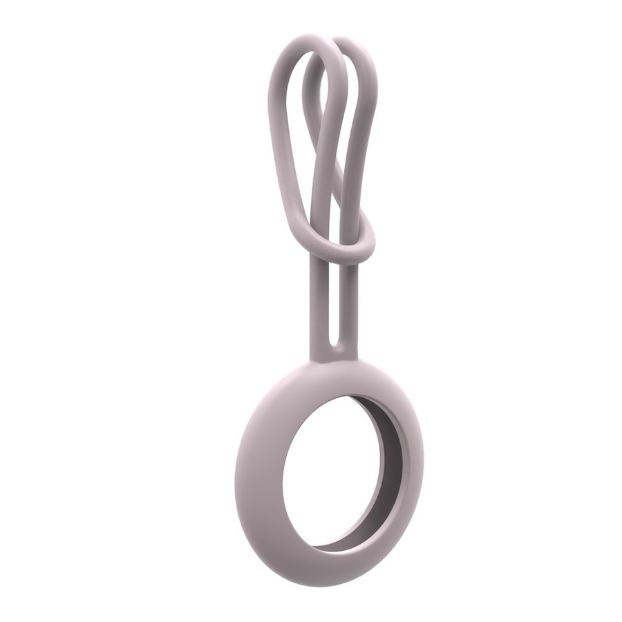 SILICONE ELASTIC maciņš KEY RING PENDANT LOCATOR APPLE AIRTAG rozā