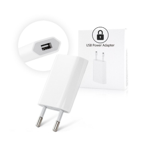 Lādētājs Apple A1400 Balts 1000mAh 5W (iPhone / iPod) in box original