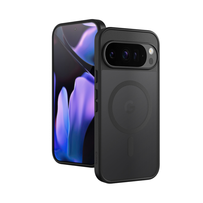 Crong Hybrid Matte Magnetic - MagSafe maciņš Google Pixel 9 Pro (melns)