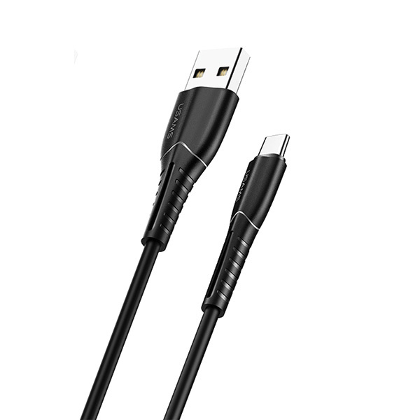 USAMS Kabelis U35 MICROUSB 2A ātrā uzlāde 1M melns