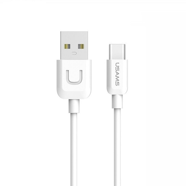 USAMS Kabelis U-TURN USB-C 2A 1M balts