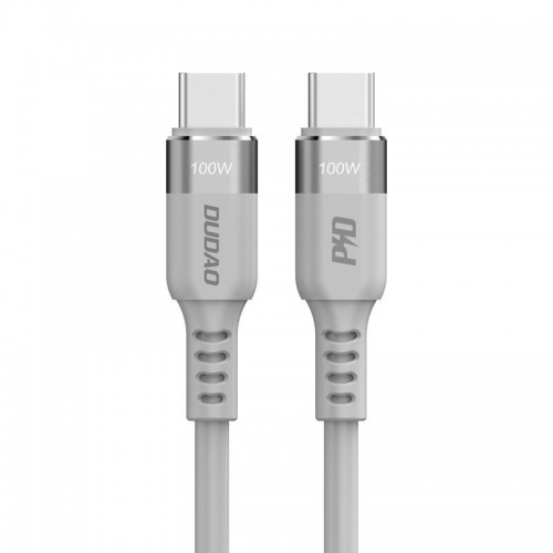 USB Kabelis Dudao "LC5MAX" Pelēks "Type-C / Type-C" 100cm