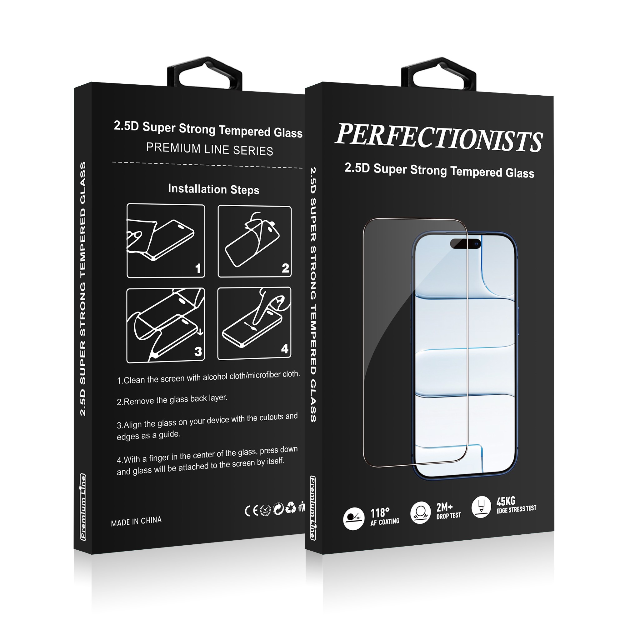 Perfectionists 2.5D īpaši izturīgs rūdītais stikls Samsung S921 S24/S931 S25 melns