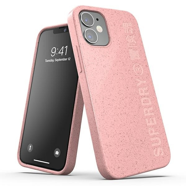 SuperDry Snap iPhone 12 mini Kompostējams maciņš rozā 42620