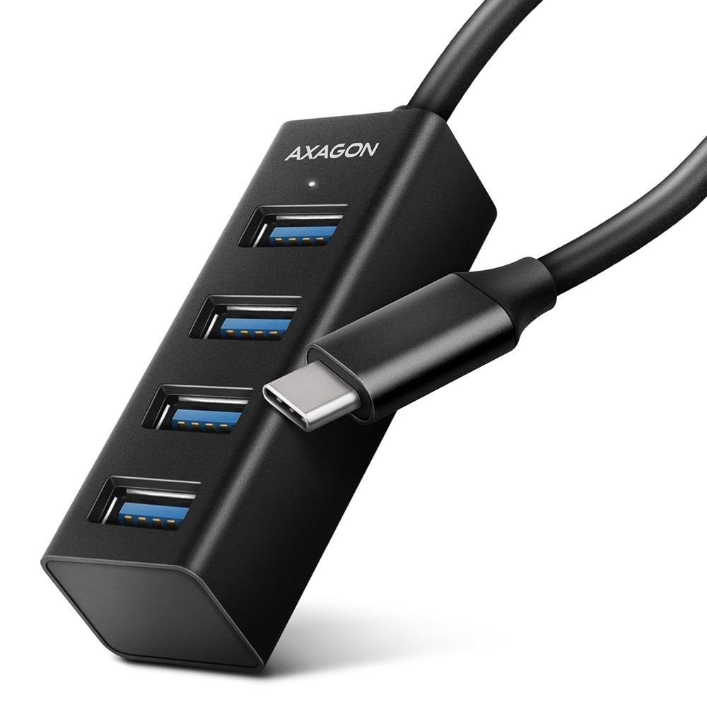 Axagon USB-C centrmezgls 4 porti mini 0.2m HUE-M1C