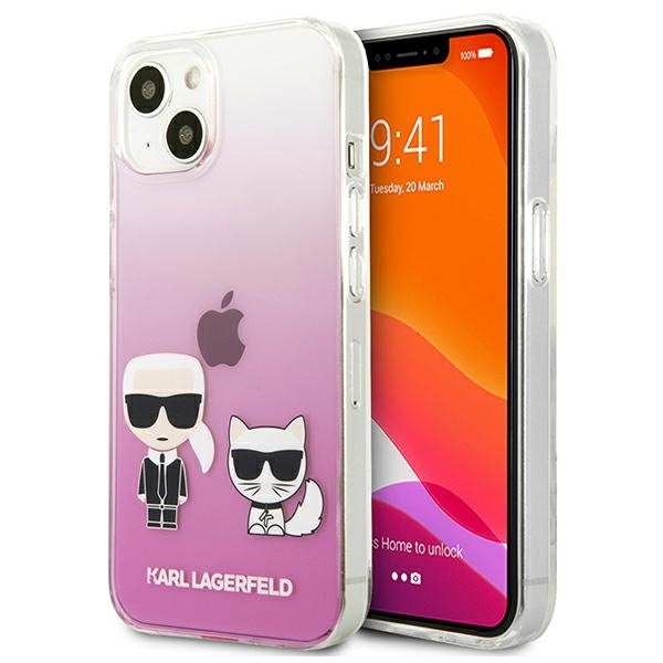 KARL LAGERFELD KLHCP13SCKTRP IPHONE 13 MINI 5.4 "maciņš rozā/rozā KARL & CHUPETTE